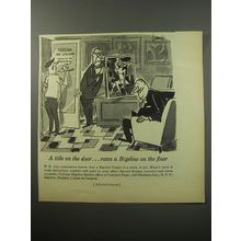 1955 Bigelow Carpet Advertisement - A title on the door