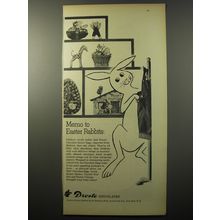 1955 Droste Chocolate Ad - Memo to Easter Rabbits