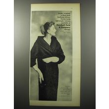 1955 Marshall Field & Company Fur Coats Ad - Slender wrapcoat