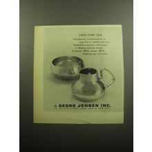 1958 Georg Jensen Creamer and Sugar Advertisement - Two for Tea