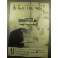 1959 Rose's Lime Juice Ad - Have a gimlet made with Rose's Lime Juice