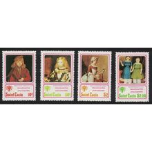 St. Lucia Famous Paintings 4v 1979 MNH SG#504-507