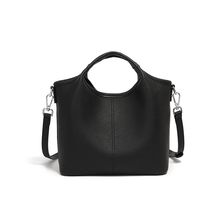 Women Genuine Leather Shoulder Bags Classic Crossbody Purses Black