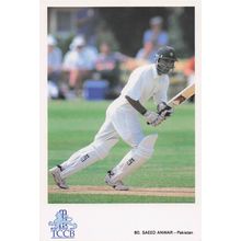 Saeed Anwar Pakistan TCCB Classic Cricket Photo Postcard