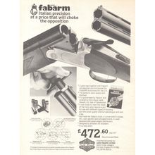 FABARM ITALIAN SHOTGUN :- Original Vintage 1986 Magazine Advert