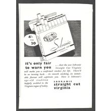 SOBRANIE CIGARETTES tobacco :- Original Vintage 1935 Magazine Advert