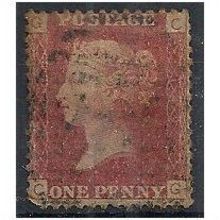 1858 SG43 1d Red Plate 149 Good/Fine Used Check Letters "GC".