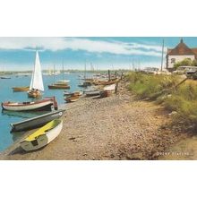 Overy Staithe Norfolk Boat Ship 1970s Photo Postcard