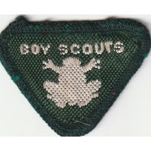 Scout Badge UK Pre 67 - Wolf Cub Proficiency - Swimmer - Used -Black Back (PF21)