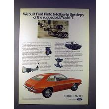 1973 Ford Pinto Sedan Car Ad - Follow in the Steps