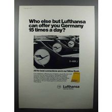 1977 Lufthansa Airlines Ad - Germany 15 Times a Day