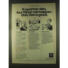 1977 New York Life Insurance Ad - If a Partner Dies