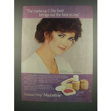 1984 Maybelline Moisture Whip Makeup Ad - Lynda Carter