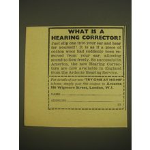 1958 Ardente Hearing Service Ad - What is a hearing corrector?