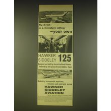 1963 Hawker Siddeley de Havilland 125 Jetliner Ad - Fly direct