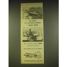 1963 Hawker Siddeley de Havilland 125 Jetliner Advertisement - Fly direct