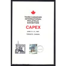 Card 3rd Canadian Int'l Exhibit Isle of Man 1 Stamp Box0194
