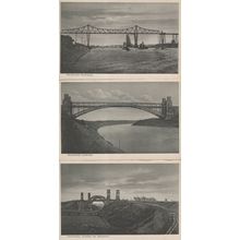 Hochbrucke Levensau Rendsburg Bridge German 3x Old Postcard s