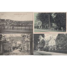 Husum Markt Denkmal Kirche Museum 4x Antique German Postcard s