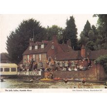 Jolly Sailor Pub Hamble Waterside River Hampshire Postcard
