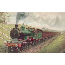 GC 4-4-2 Train no 362 at Denham Station 1960s Postcard