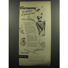 1953 German Tourist Information Office Ad - Germany has everything
