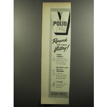 1953 The National Foundation for Infantile Paralysis Ad - Polio Research