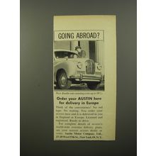 1954 Austin Cars Advertisement - Going Abroad?