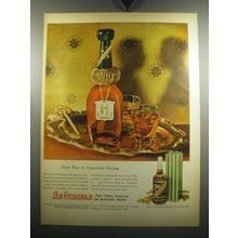 1957 Old Fitzgerald Bourbon Ad - Your key to gracious living