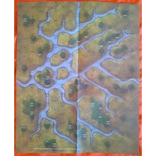 Unused BattleTech Paper Map CBT River Delta #2 From Map Set Compilation #1
