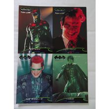 Batman Forever - Fleer Ultra - 1995 - Uncut 4-Card Promo Sheet - Batman, Robin +