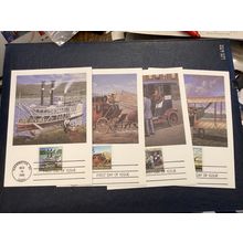 ICOLLECTZONE US 2434-2437 Beautiful Color Card FDC Set (A100)