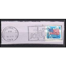 Used 2278 25c U.S. Flag Philadelphia, PA. 191 E1711