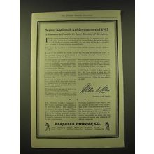 1918 Hercules Powder Co. Ad - Some national achievements of 1917