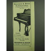 1939 Kranich & Bach Piano Ad - The Aristocrat