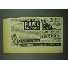 1939 Pulvex Flea Powder Ad - Quick-Kill Borated