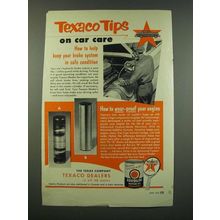 1954 Texaco Havoline Motor Oil Ad - Tips on Car Care