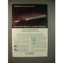 1965 Parker 75 Pen Ad - Say You Care!