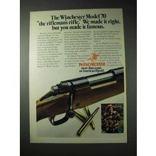1976 Winchester Model 70 Rifle Ad - You Made it Famous