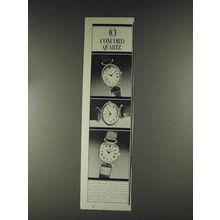 1979 Concord Mini-Quartz Watch Ad