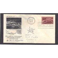 FDC Art Craft 1104 3c Brussels (Cachet-Penciled/A) CV42206