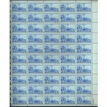 A.A.A. Auto Club Issue Sheet of Fifty 3 Cent Postage Stamps Scott 1007