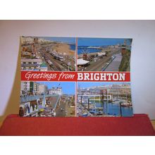 multiview, BRIGHTON, SUSSEX used postcard by J. Salmon 1995 pm =