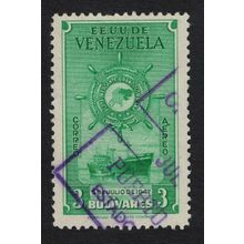 Venezuela Colombia Merchant Marine 3B KEY VALUE Violet 1948 Canc SG#804 Sc#C269