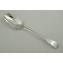 Heavy 8" Georgian Silver Old English Table Spoon, London 1743, 206mm, 64g.