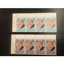 ICOLLECTZONE Turks and Caicos 257-258 Margin Strip of four VF NH