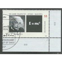 GER 2005 55c '100TH ANN OF RELATIVITY '(CORNER MARGIN) FINE USED (EBID49-487)