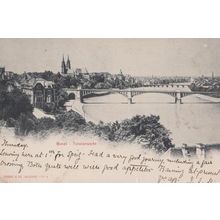 Switzerland Basel Totalansicht Old Postcard