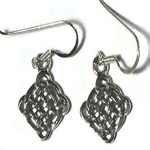 Sterling Silver Celtic Riddle Window Dangle Earring