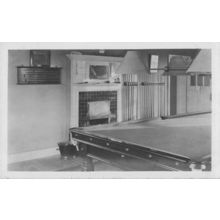 Billards Antique Sports Pub Table With Wall Scoreboard Old Postcard